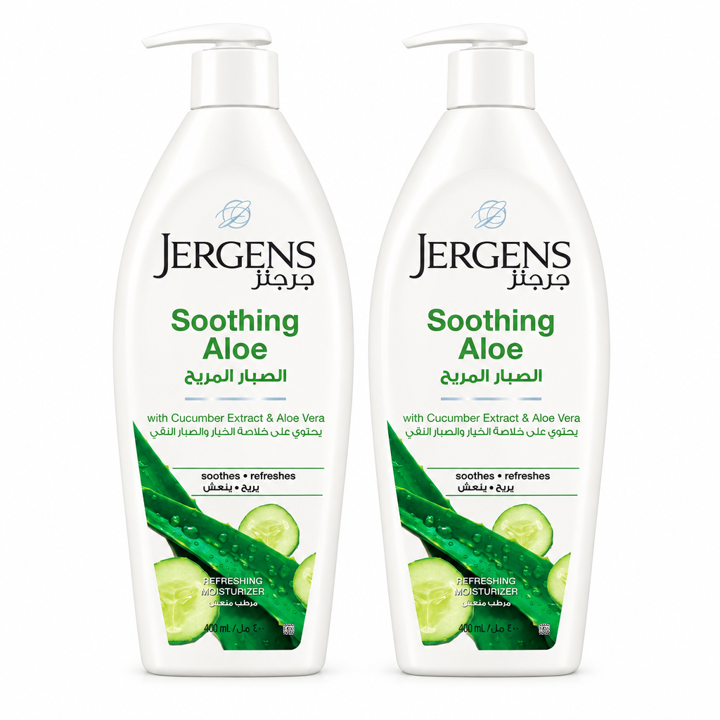 Jergens Soothing Aloe Lotion 400ml (Pack of 2)