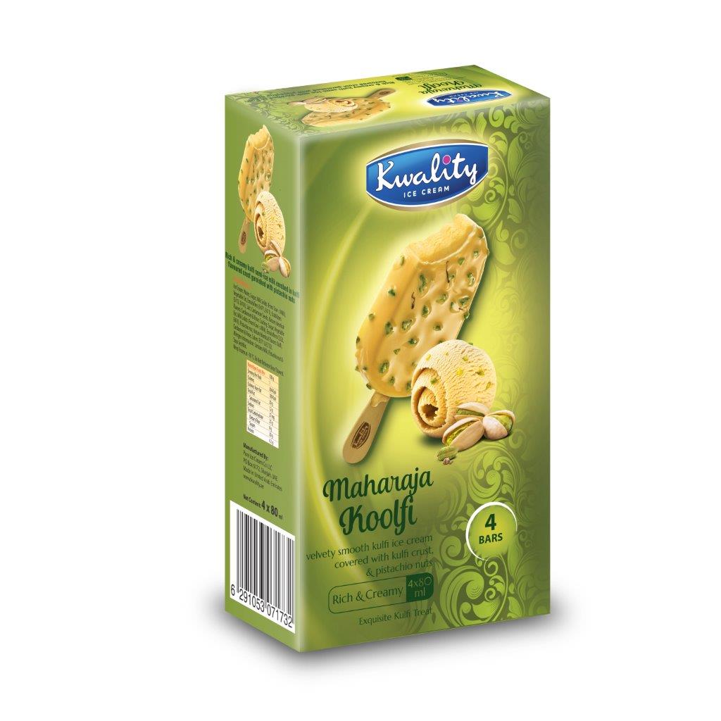 Kwality Maharaja Koolfi Multipack 80ml (2 Packs of 4 Pieces - Total 8 Pieces)