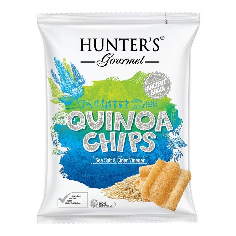 Hunter's Quinoa Chips Salt And Vinegar 75g (Pack of 6)