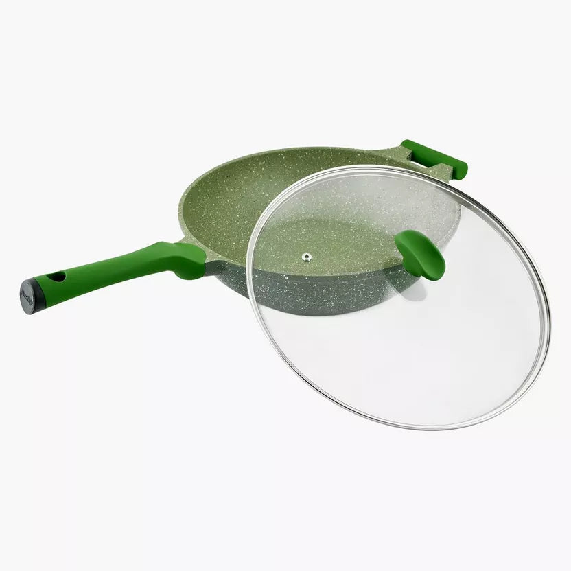 Prestige Granite Wok Pan with Lid 28cm