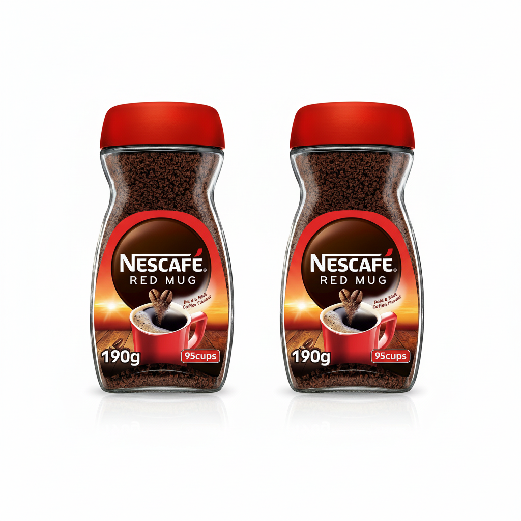 Nescafe Red Mug Instant Coffee 190g (Pack of 2)