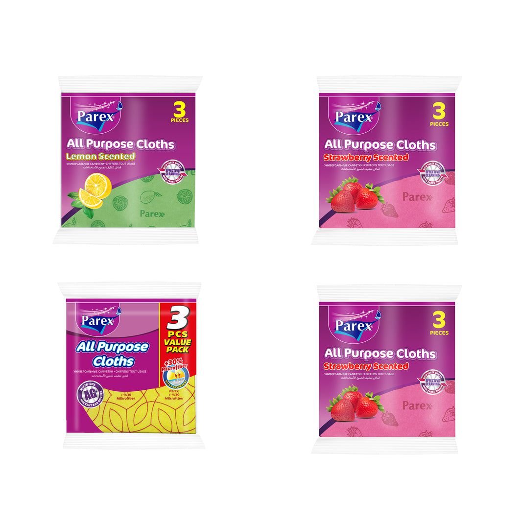 مجموعة قماش باركس لجميع الأغراض 4 × 3 قطع، عبوة متنوعة