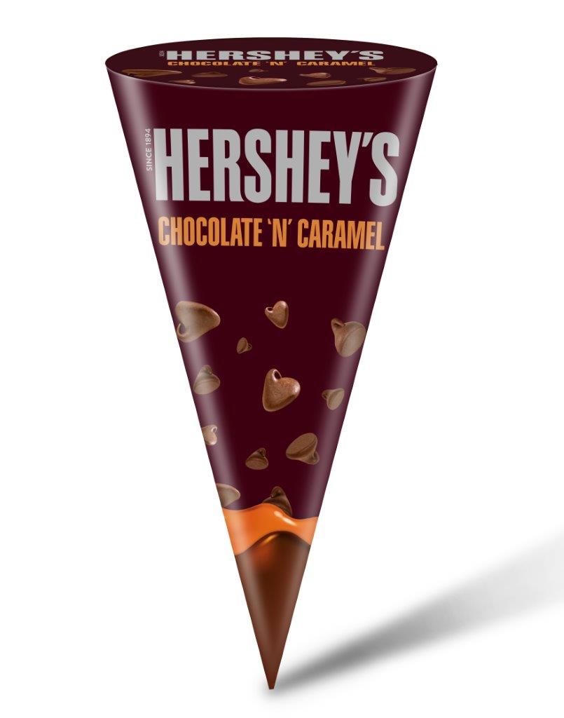 Hersheys Chocolate Caramel Cone 100ml (Pack of 4 Pieces)