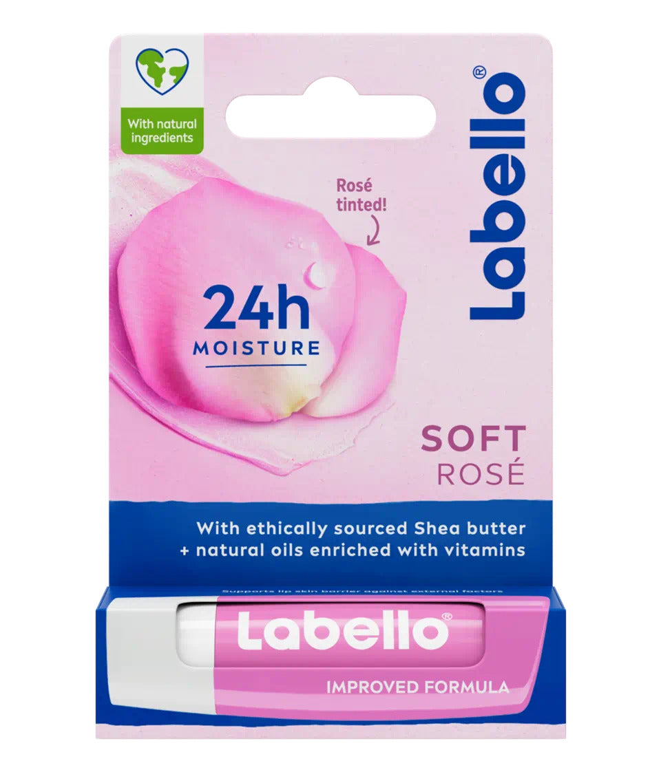 Labello Lip Balm Soft Rose 4.8g (Pack of 3)