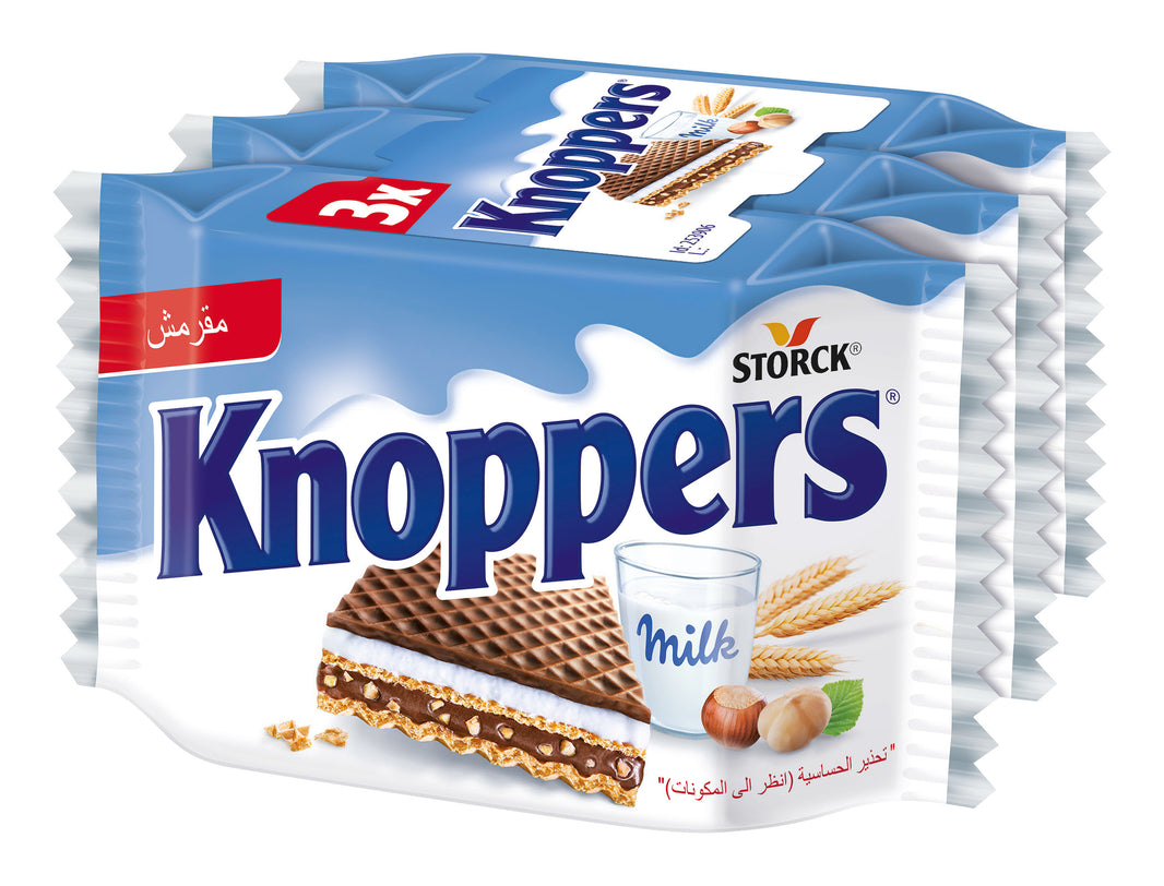 Knoppers Milk Hazelnut Wafer 25g *3 (Pack of 9)