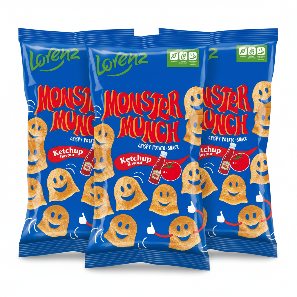 Lorenz Monster Munch Ketchup 75G (Pack of 3)