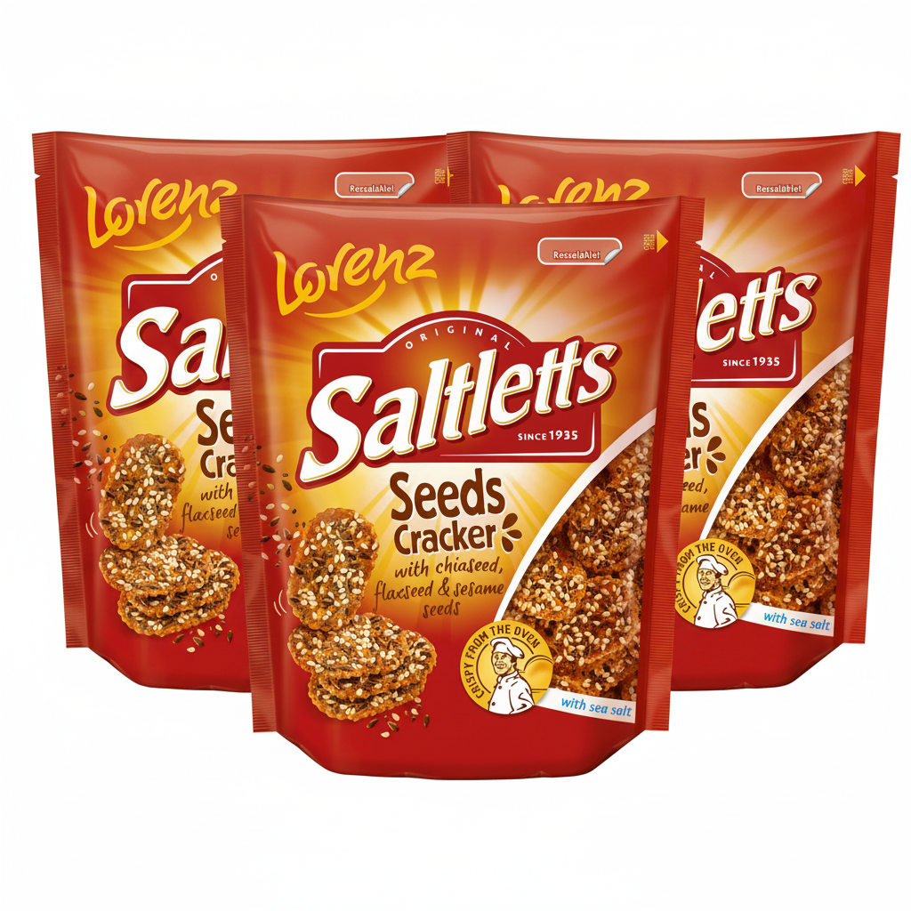 Lorenz Saltletts Seeds Cracker 100G (Pack of 3)