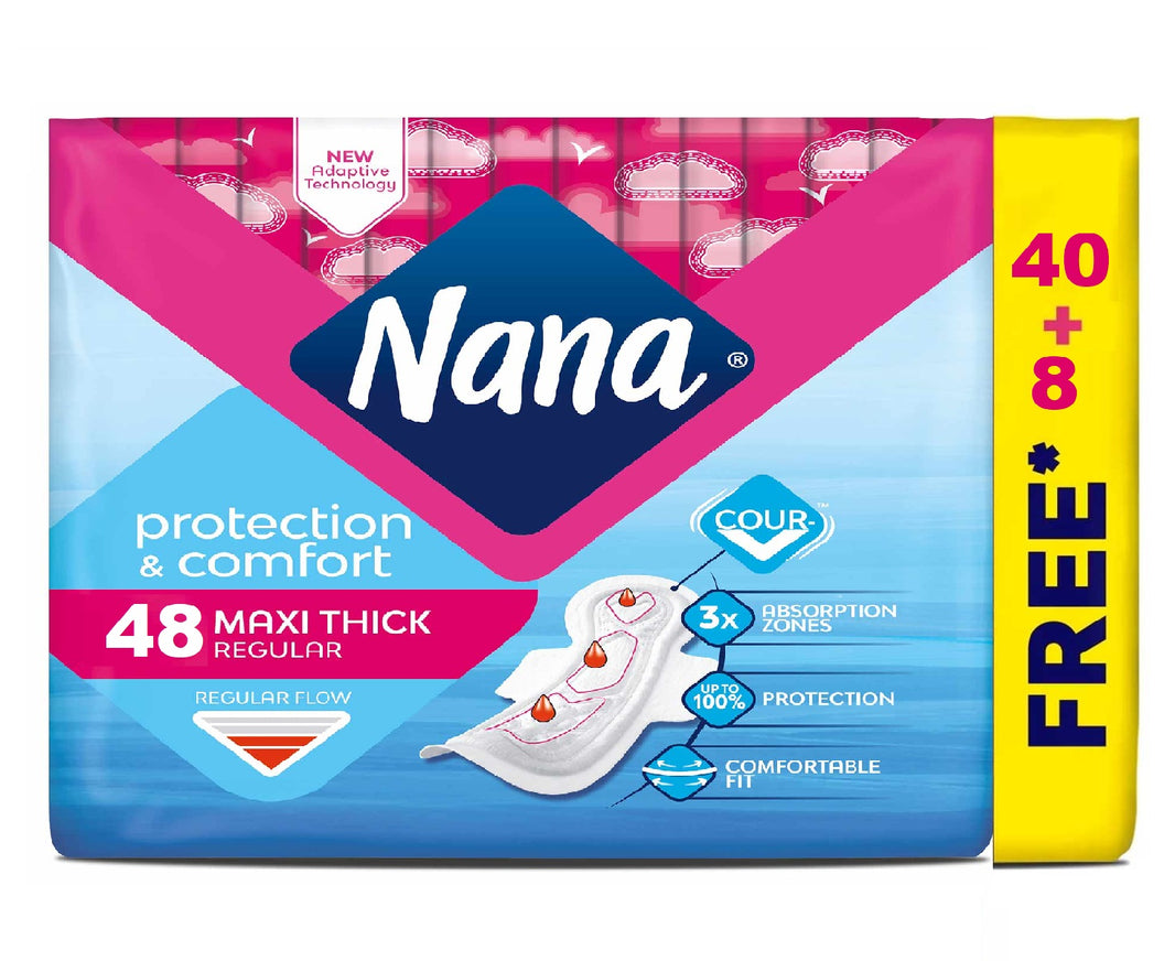 Nana Protection & Comfort Regular Maxi Thick 48 Pads