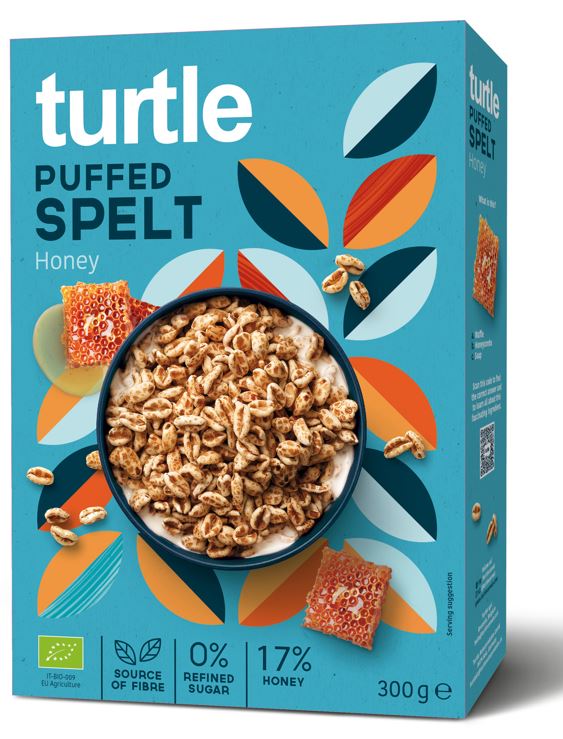 TURTLE PUFFED SPELT & HONEY 300gm