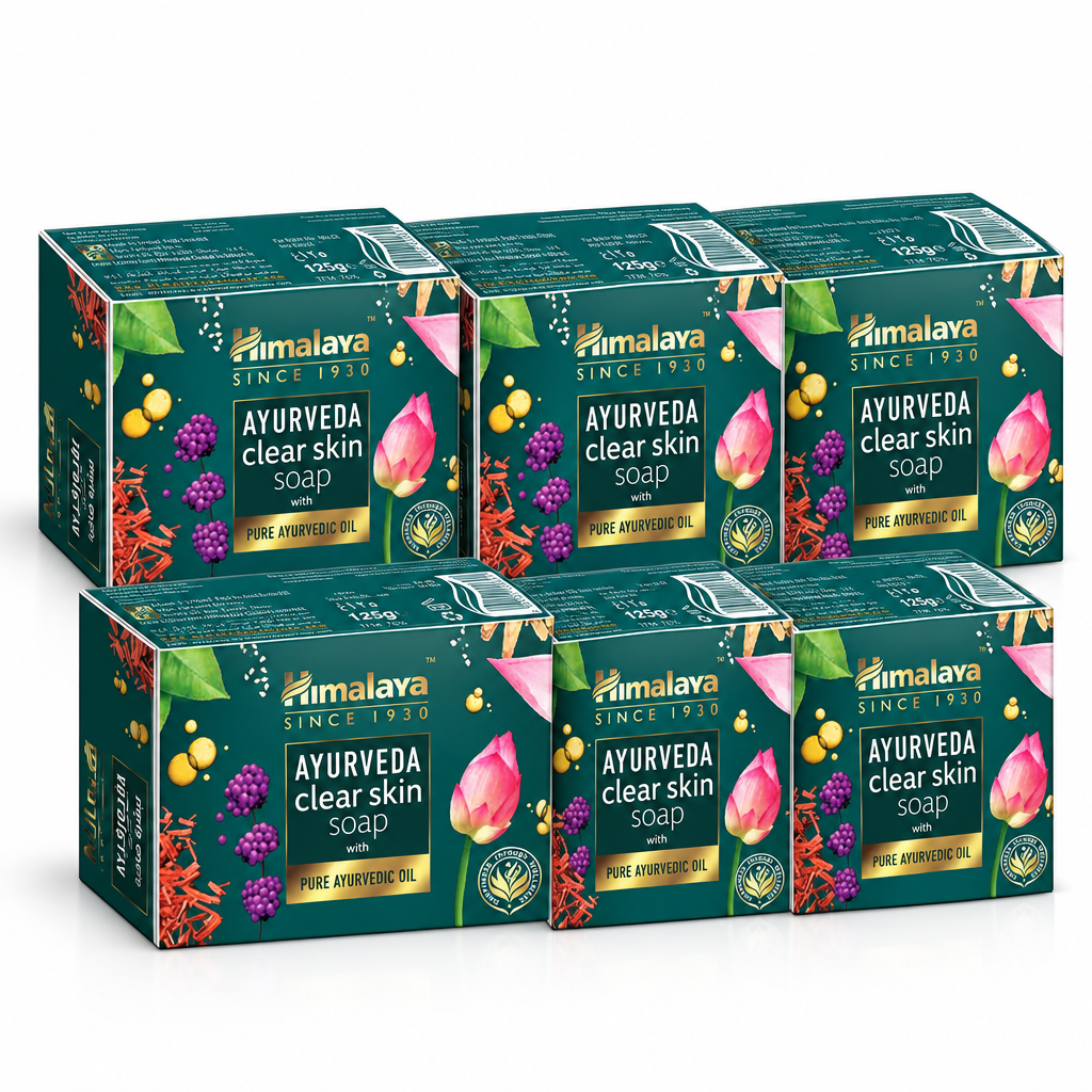 Himalaya Ayurveda Clear Skin Soap 125Gm (Pack of 6)
