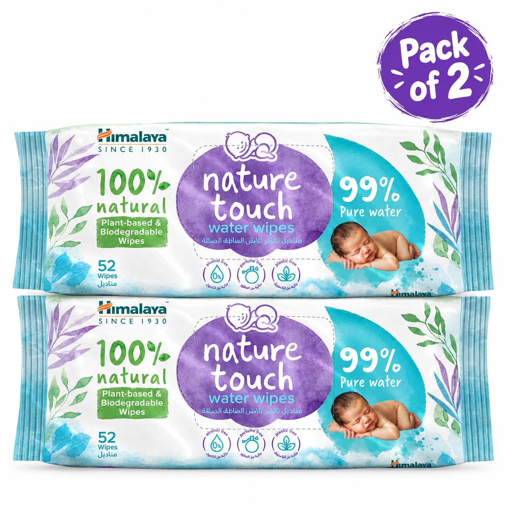 Himalaya Nature Touch Water Wipes 52'S (Pack of 2)
