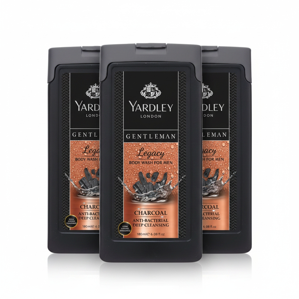 Yardley Legacy Body Wash 180ml (Pack of 3)