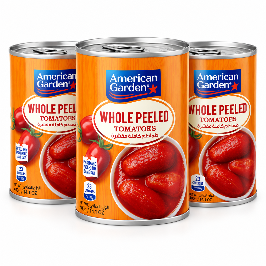 American Garden Whole Peeled Tomato 400gm (Pack of 3)