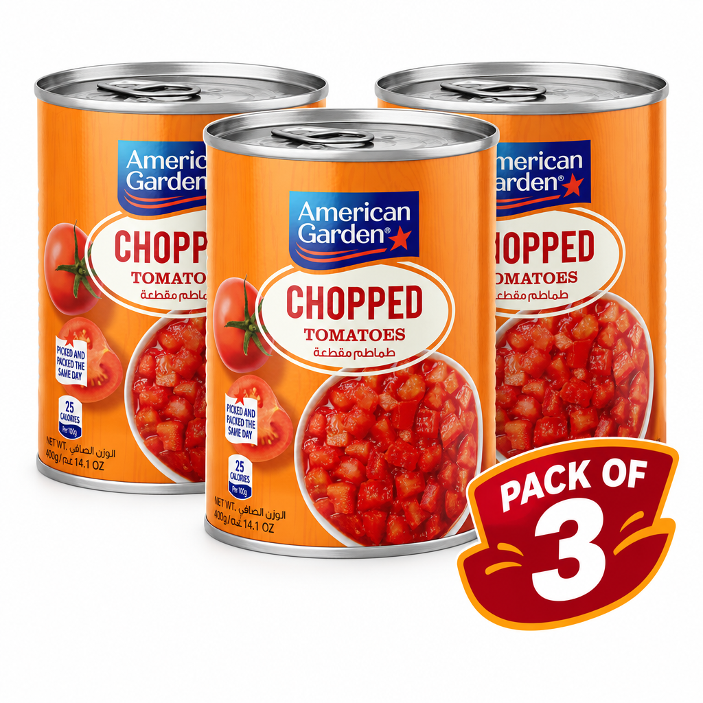 American Garden Chopped Tomato 400gm (Pack of 3)