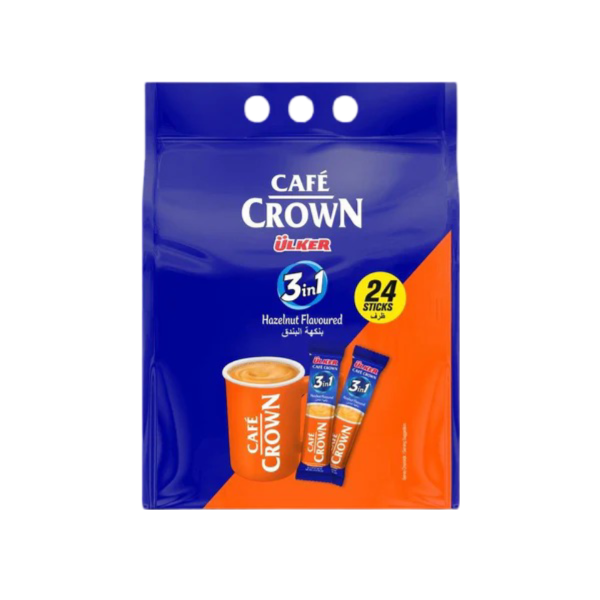 Ulker Cafe Crown 3 In 1 Hazelnut 18g (Pack of 24 Pieces)