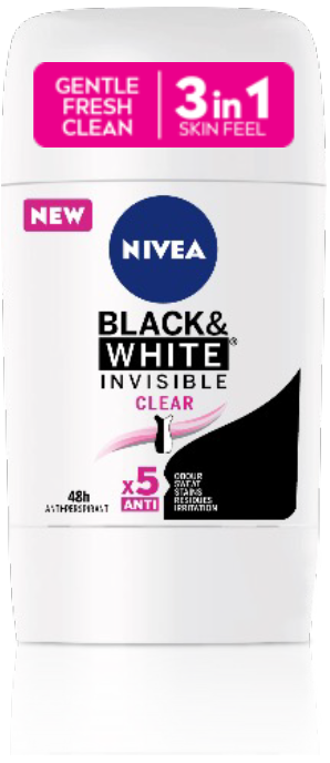 Nivea Deo Stick Fem Black & White 50ml