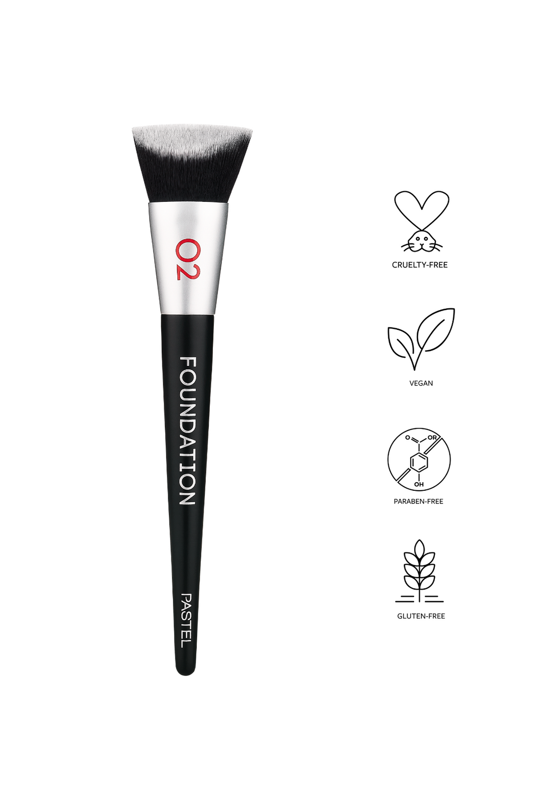 فرشاة كريم الأساس باستيل 02 (عبوة من 3 قطع)