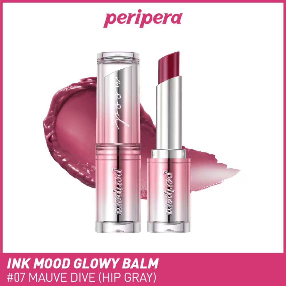 PERIPERA INK MOOD GLOWY BALM 007 MAUVE DIVE HIP GRAY
