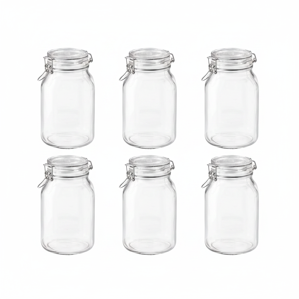 FIDO VASO STORAGE JAR 2LT2000 CC (Pack of 6)
