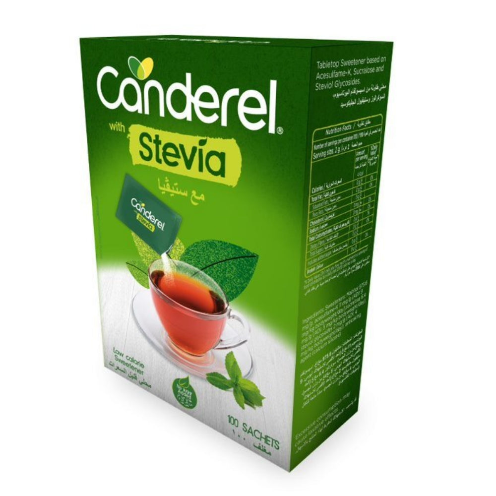 كاندريل ستيفيا 100 كيس 200 جرام (عبوة من قطعتين)