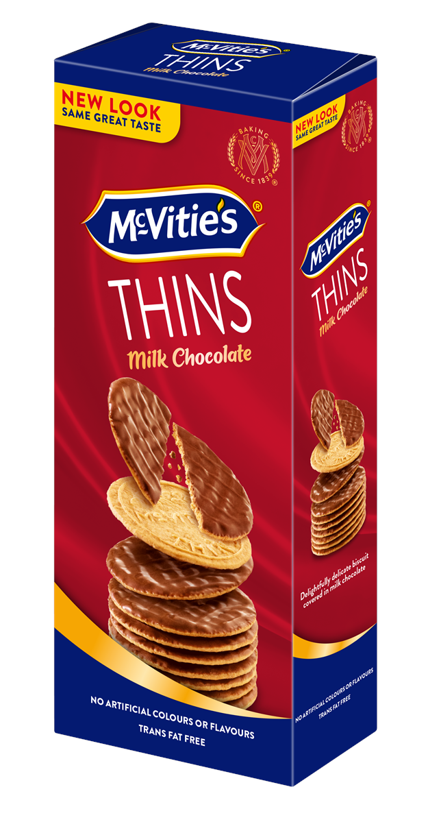 McVitie's Thins Milk Chocolate 150 Gm (Pack of 2)