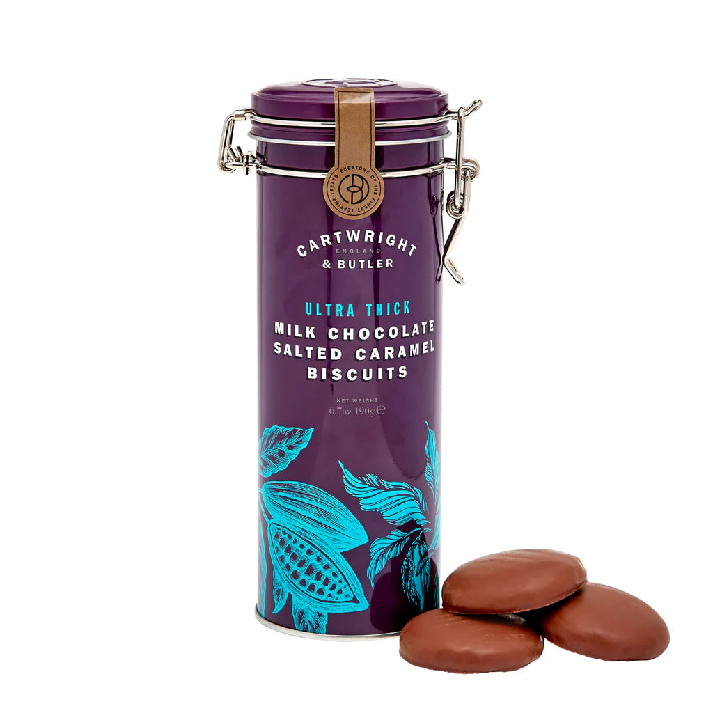 Cartwright & Butler Thick Choco Salted Caramel Biscuits Tin 190g