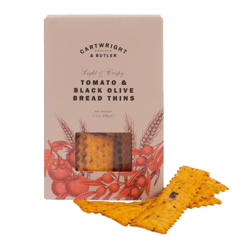 Cartwright & Butler Tomato & Black Olive Bread Thins 100g