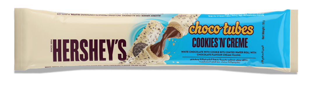 Hershey Cookies N Cream Choco tube 18g (Pack of 24 Pieces)