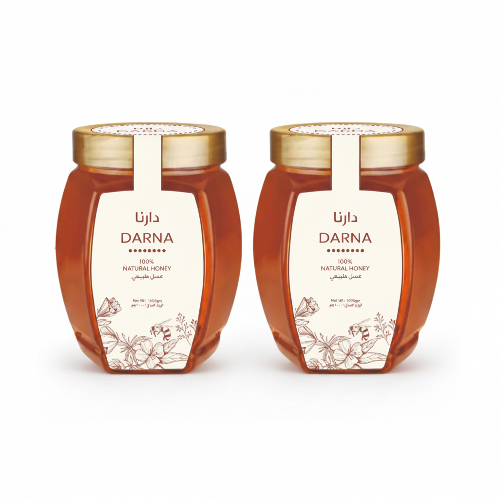 DARNA NATURAL HONEY 1KG HEXAGON (Pack of 2)