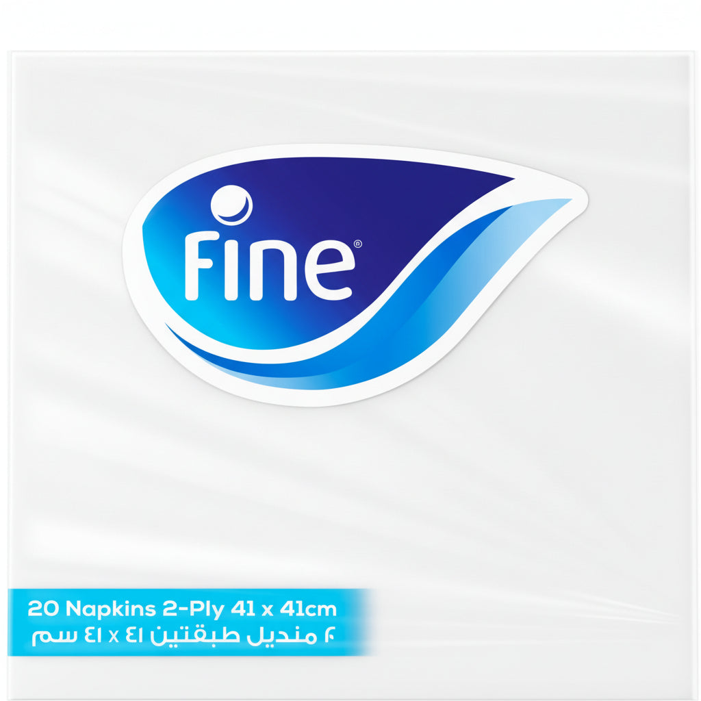 Fine Table Napkins 20 Sheets 2 Ply 41X41 cm (Pack of 24)