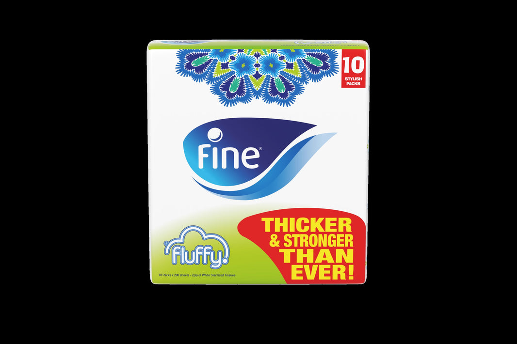 Fine Facial Tissues Fluffy.200 Sheets 2Ply
