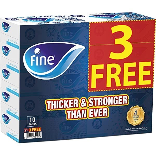 Fine Classic Face Tissues 200 x 2ply - Total 30 Boxes