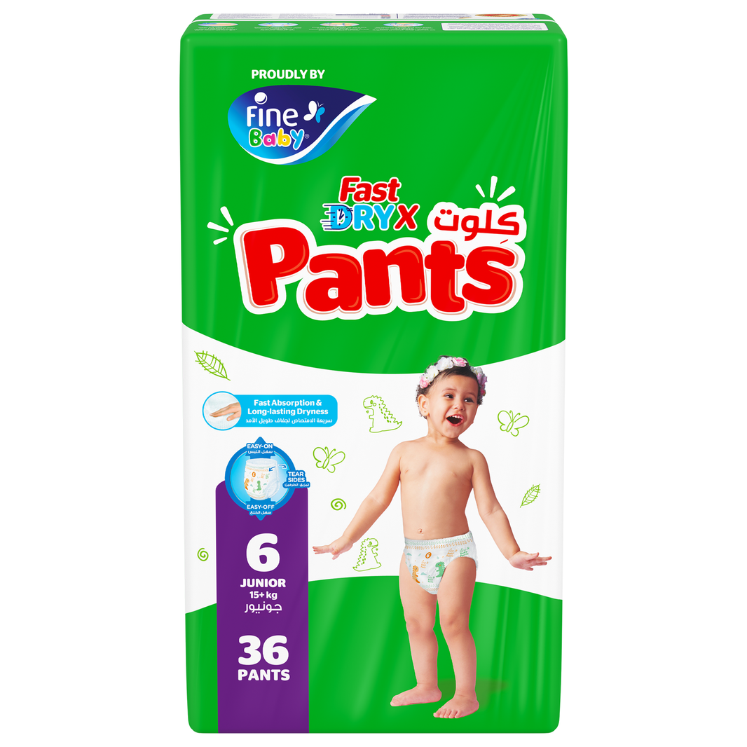 FINE ABSORBENT BABY PULL UP.BABY EASY ONS JUNIOR 36s