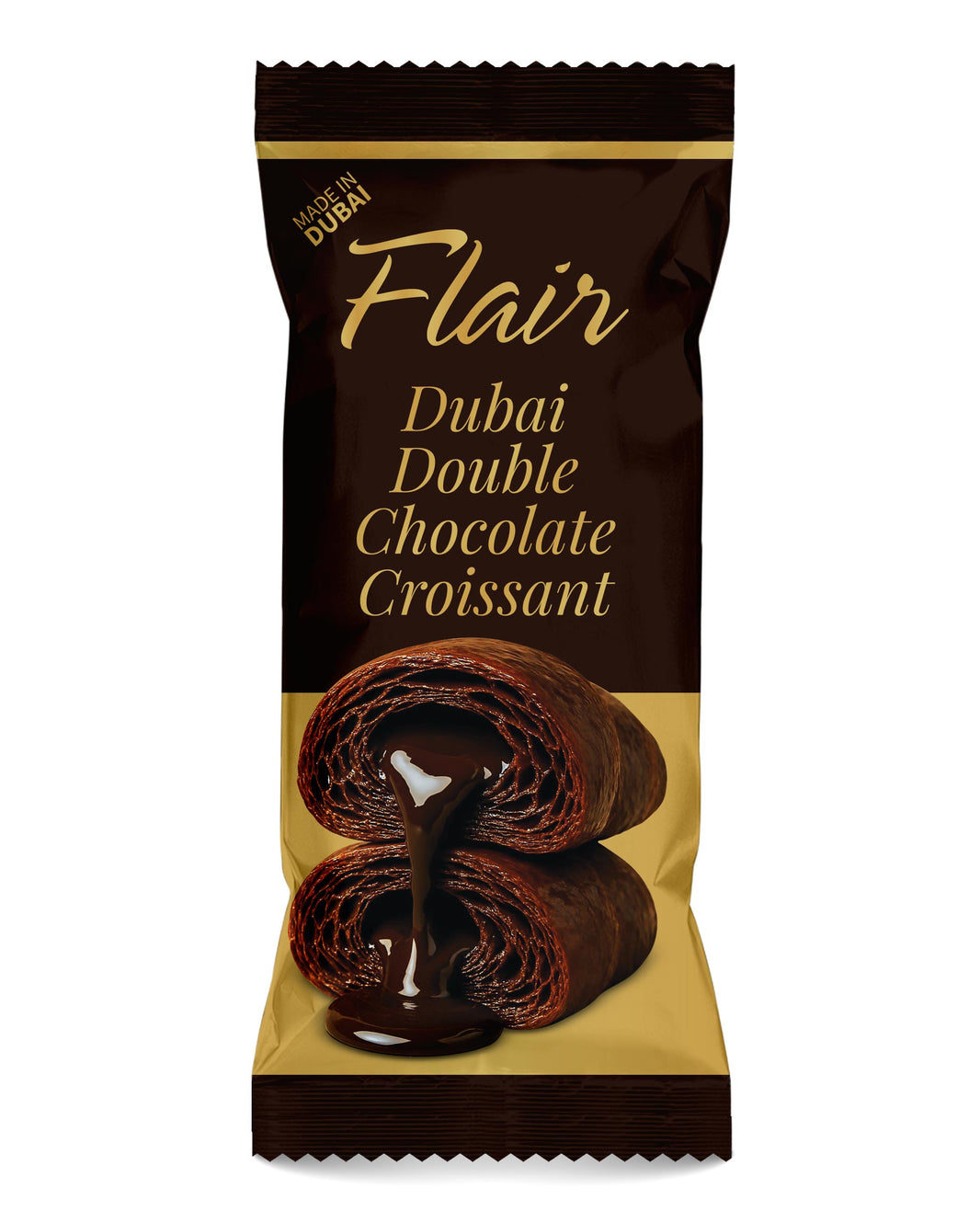 Flair Dubai Chocolate Croissant - Double Chocolate 40gm (Pack of 12)