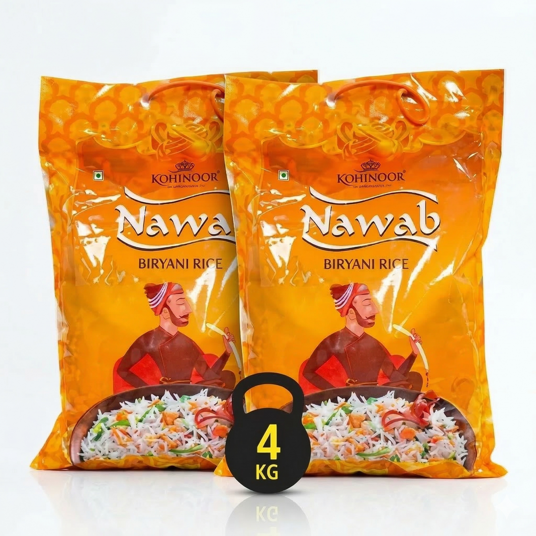 Kohinoor Nawab Biryani Rice 4Kg (Pack of 2)