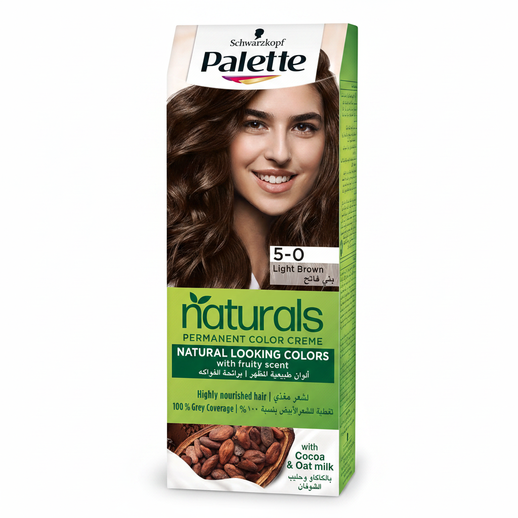 Palette Naturals Color Crème 5-0 Light Brown (Pack of 5)
