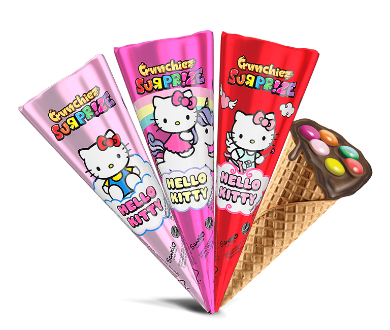 KRUSHED KITTY クラッシュドキティ ムーンアイズ USDM Relkon Hello Kitty Crunchiez Surprise 25g (Pack of 6)