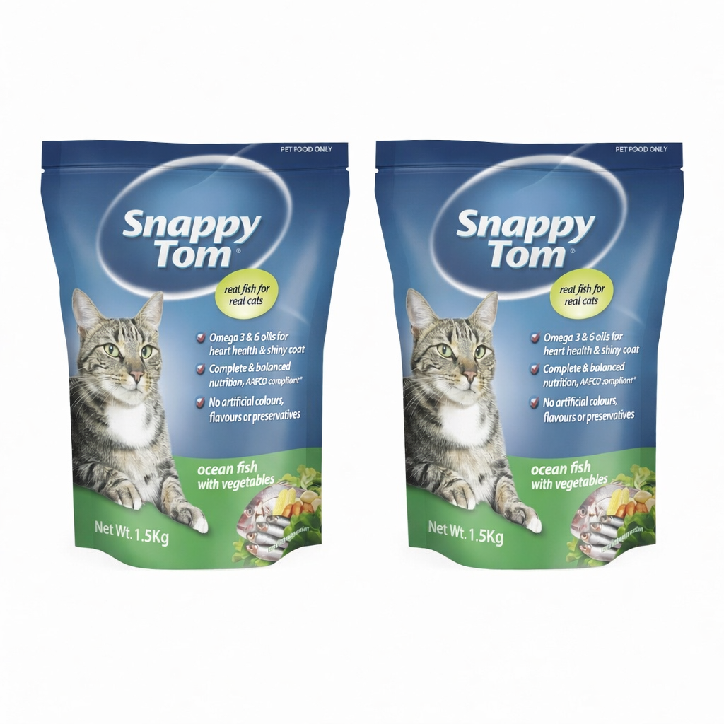 Snappy Tom Ocean Fish And Vegetables 1.5kg (Pack Of 2)