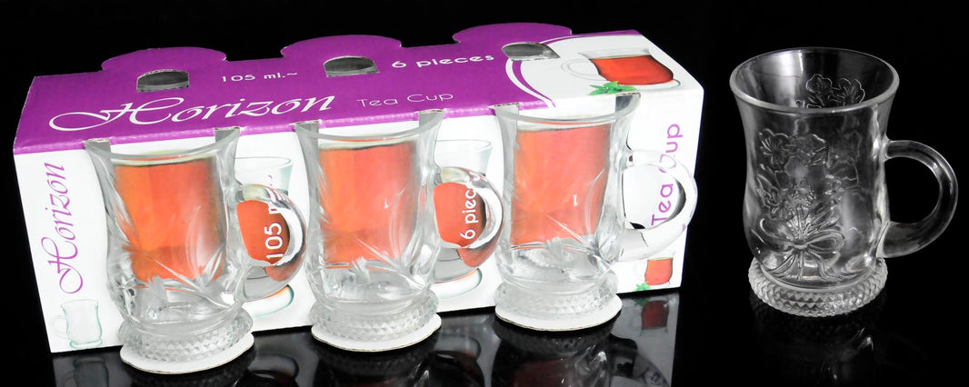 Mahmood Saeed Horizon Lily Teacup 6 Pcs Set 105ml (Pack of 3)