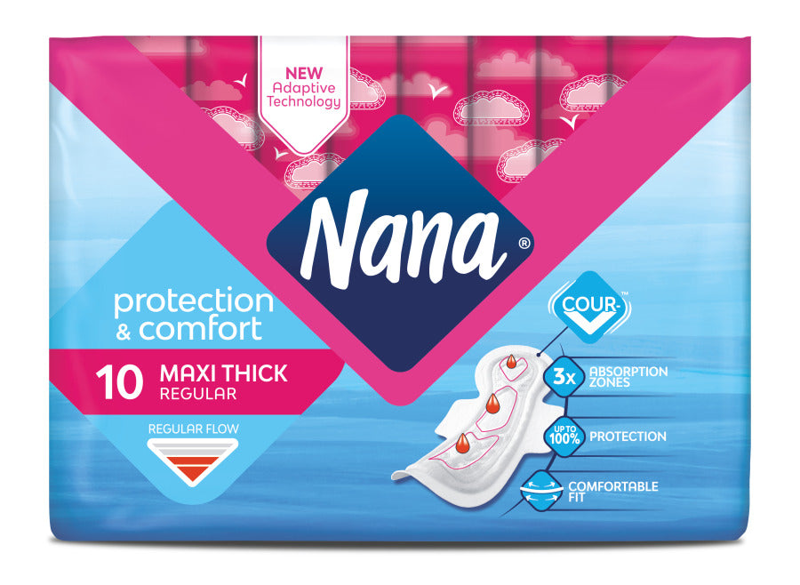 Nana Maxi Normal Wings 10 Pcs (Pack of 3)