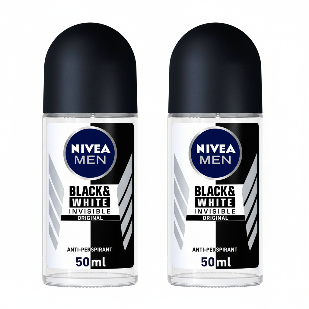 Nivea Roll-On Black & White Men 50ml - (Pack Of 2)