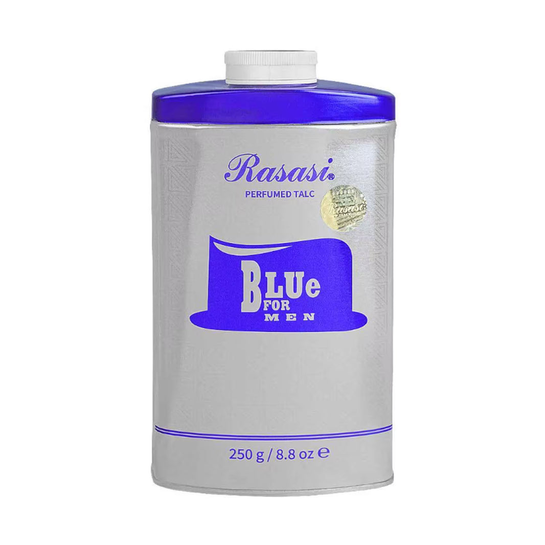 RASASI BLUE FOR MEN PERFUMED TALC 250GM (Pack of 2)