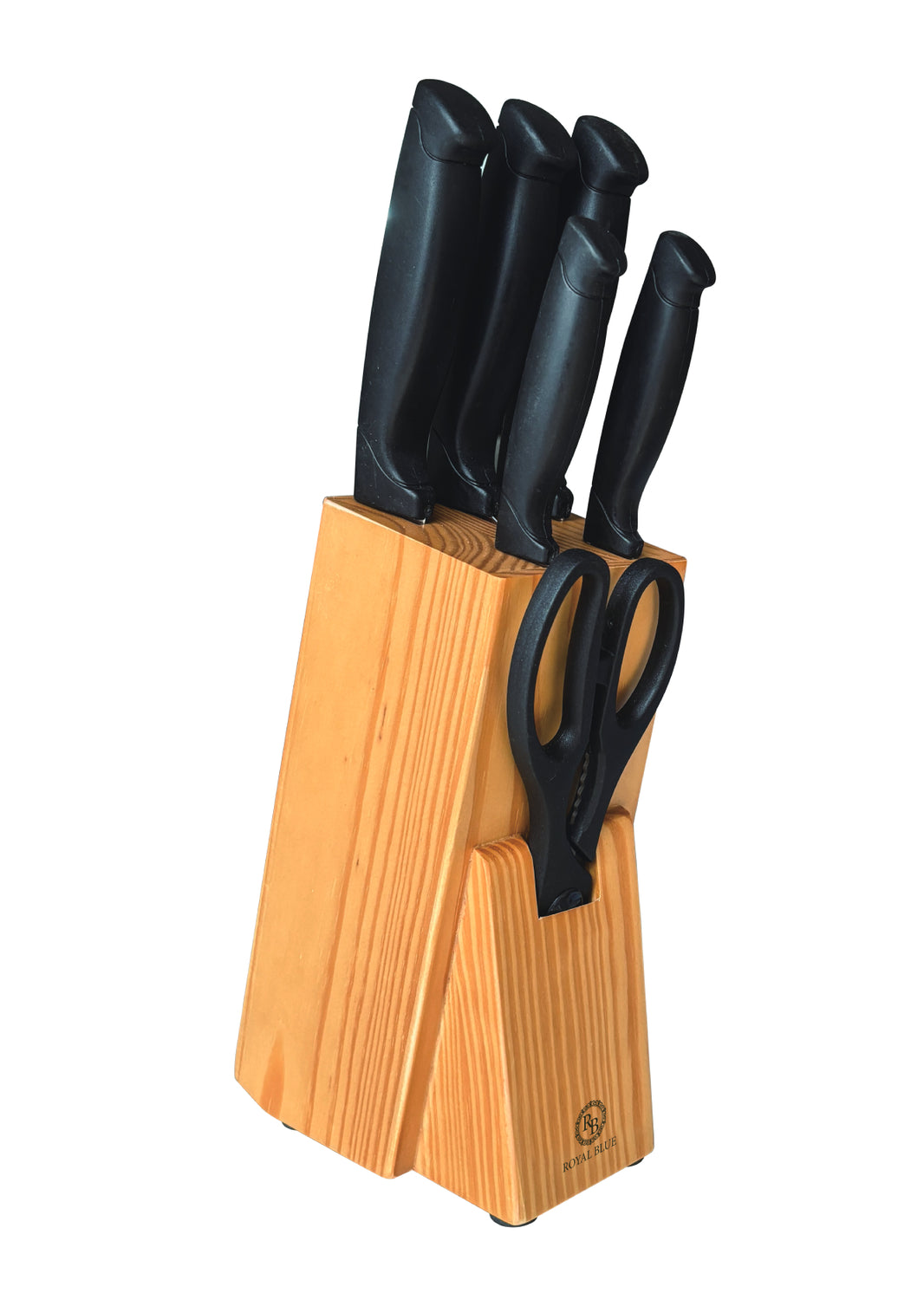 YJBS202 Royal Blue 7 Pcs Knife Block Set-Wooden