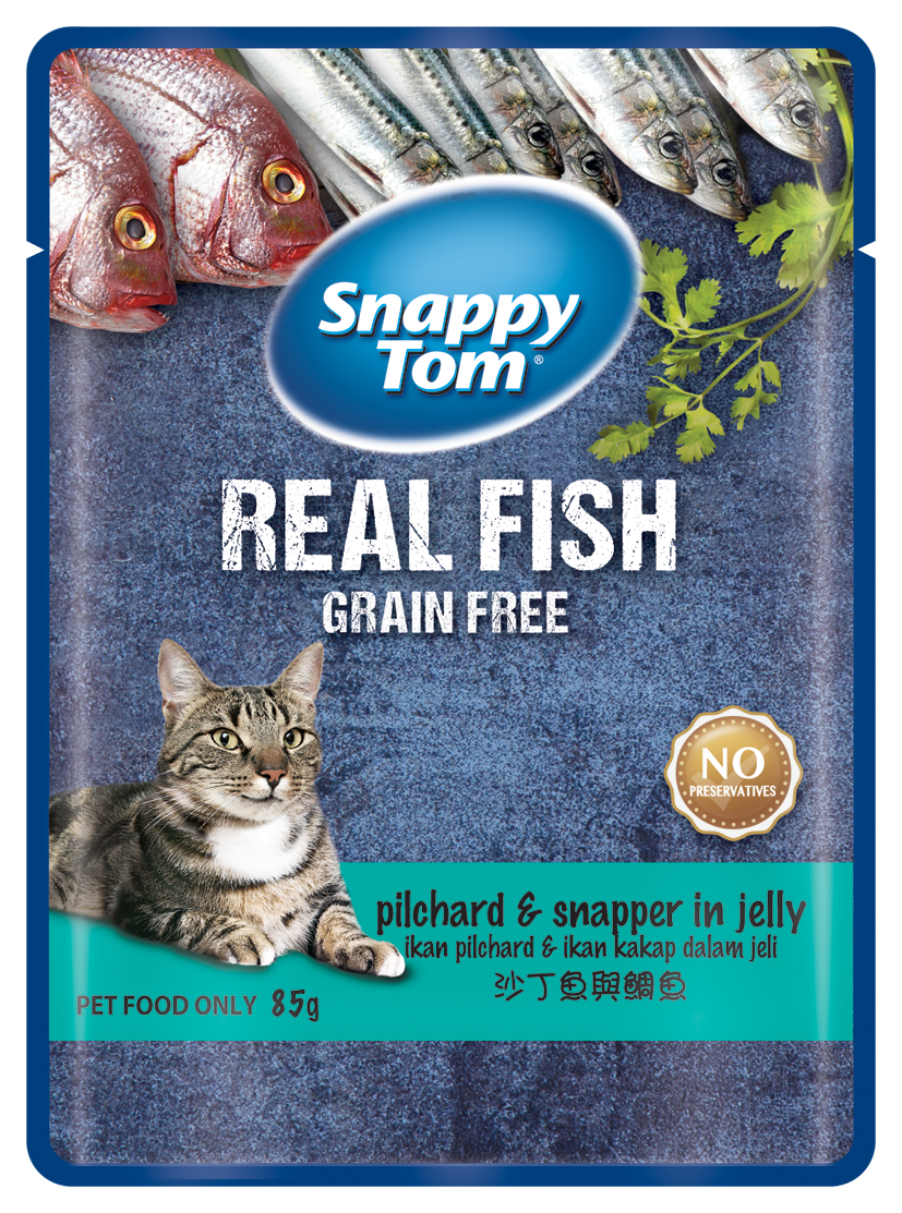 Snappy Tom Pilchard & Red Snaper In Jelly Pouch 85gm (Pack of 4)