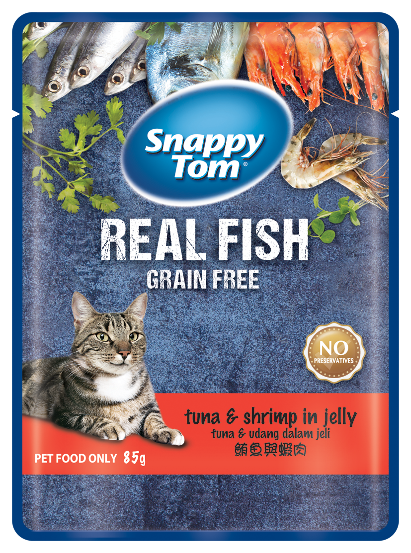 Snappy Tom Tuna And Shirmp In Jelly Pouch 85gm (Pack of 4)