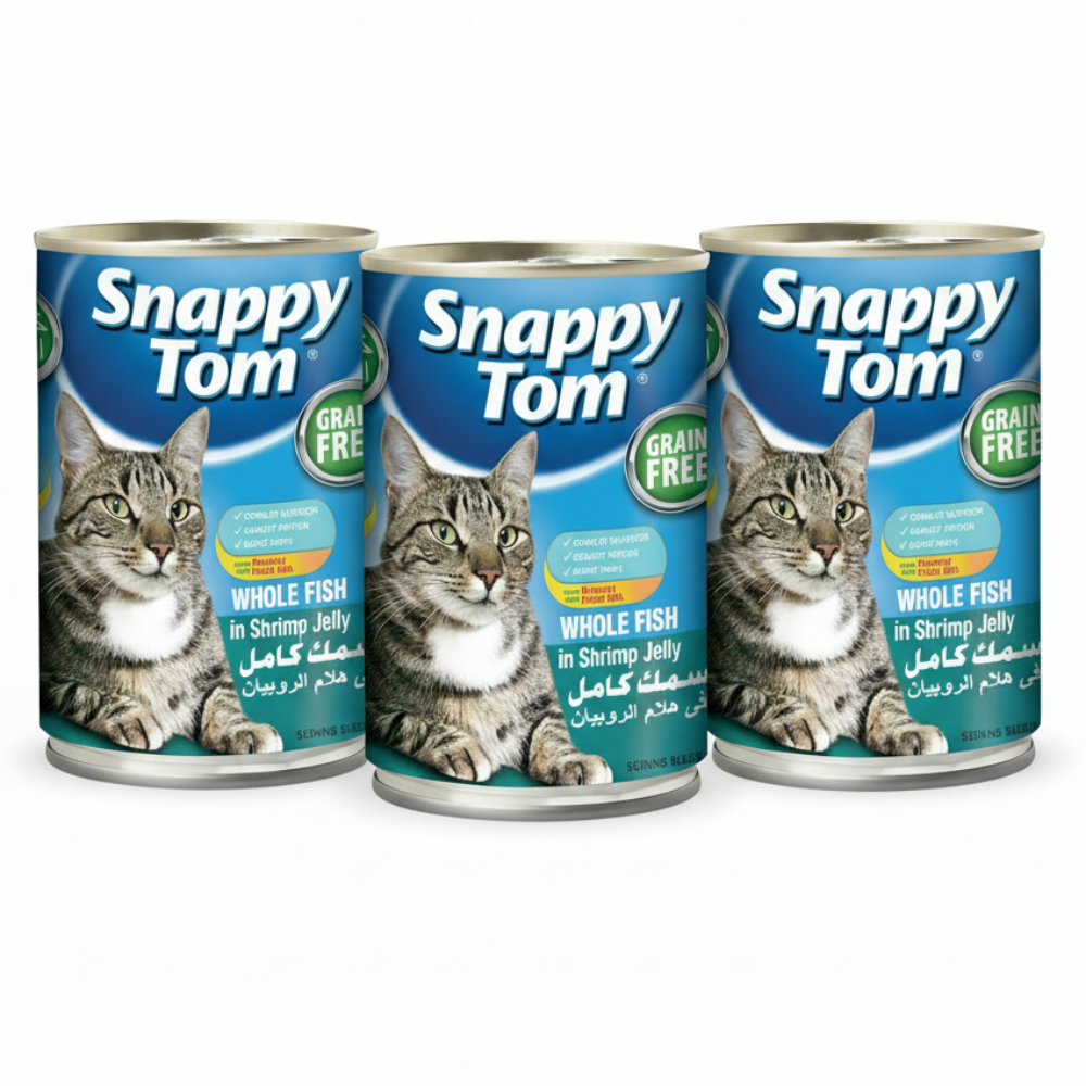 Snappy Tom Whole Fish In Shrimp Jelly 400g (Pack Of 3)