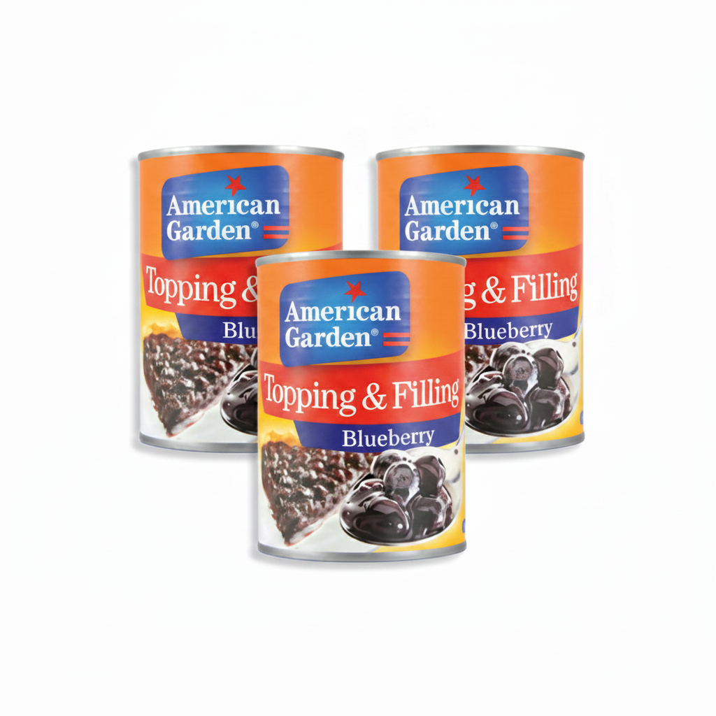 American Garden Blueberry Pie Filling 595G (Pack of 3)