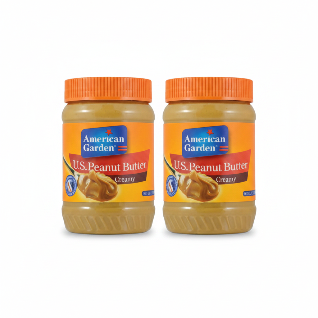 American Garden Creamy Peanut Butter 450g (Pack of 2)