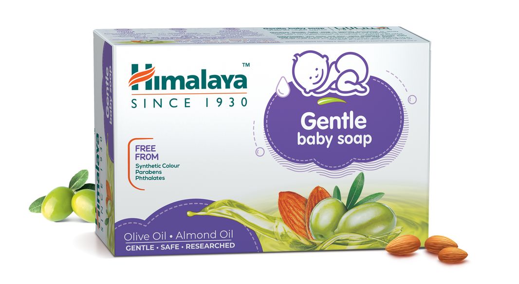 هيمالايا - صابون لطيف للأطفال باللوز 125 جم (عبوة من 6 قطع)
