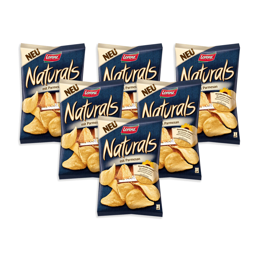 رقائق البطاطس ناتشورلز بجبن بارميزان 100غ (مجموعة من 6 أكياس)